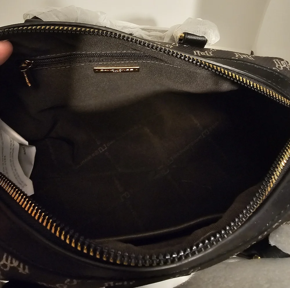 David Jones Black Monogram Crossbody Bag NWT
